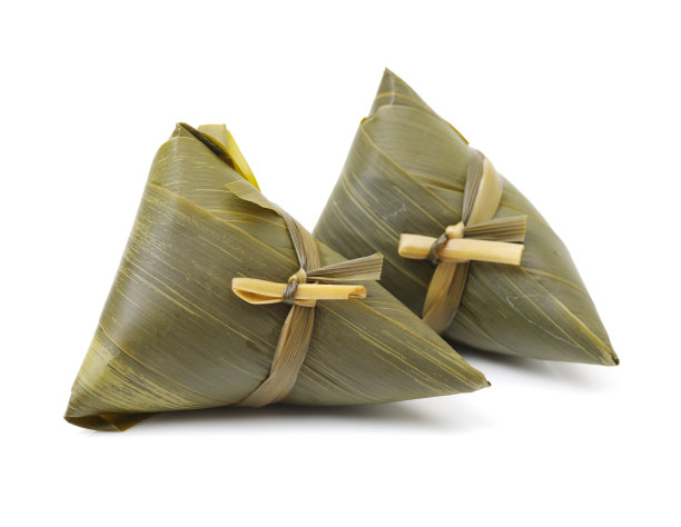 白色背景上的传统中国米布丁图片下载