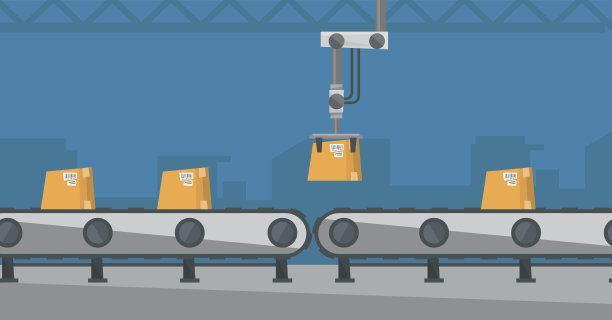 机器人包装输送带图片下载