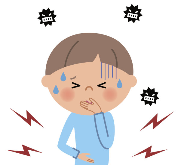 年轻的男孩,腹痛图片下载