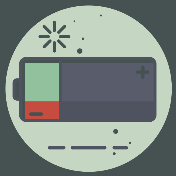 注意标志与长影子图标。简单的圆形图标图片下载