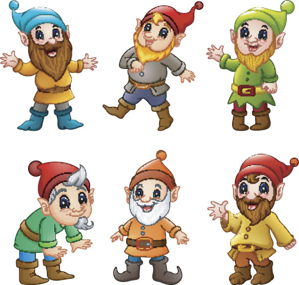 一套卡通快乐矮人图片下载