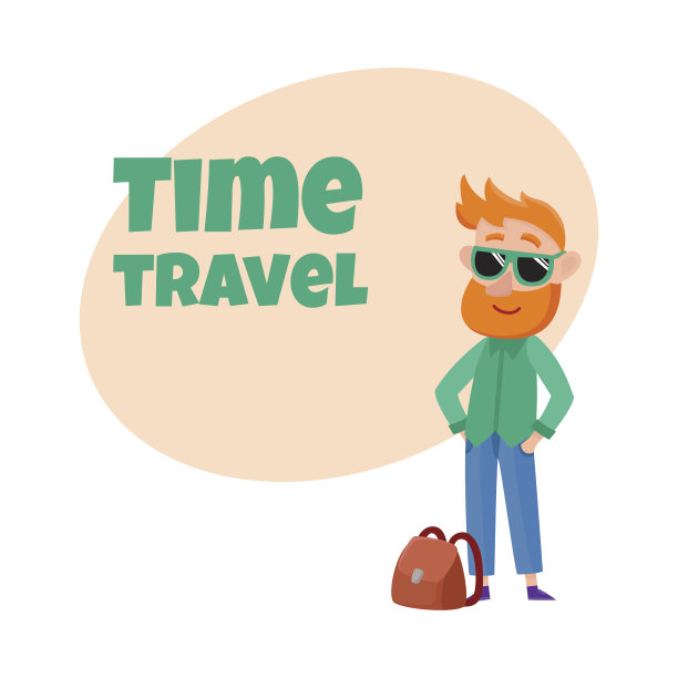 红发男子，戴墨镜的游客双手插在口袋里站着图片下载