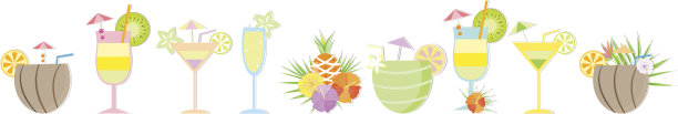 鸡尾酒贴纸向量图片下载