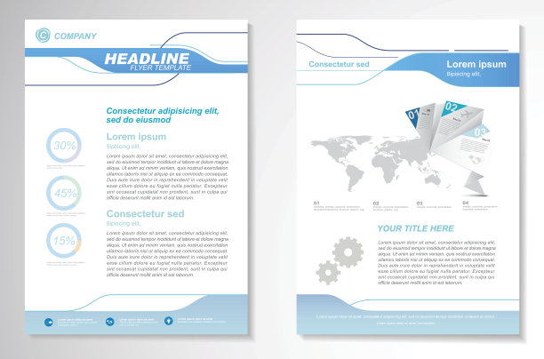矢量宣传册传单设计布局模板图片下载