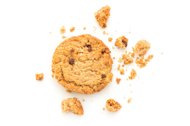白色背景上自制的饼干素材图片