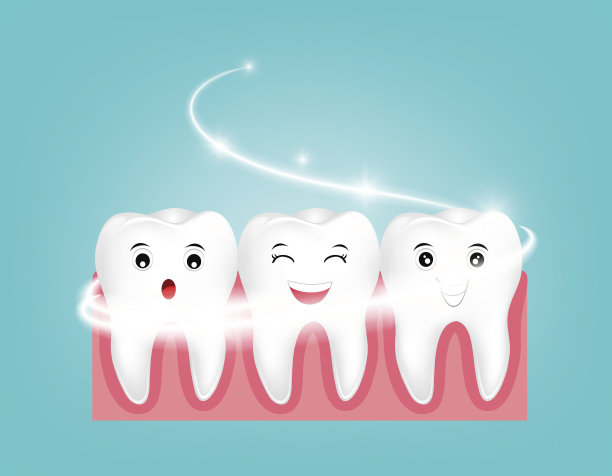 美白牙齿的性格。深层清洁，清牙过程。图片下载