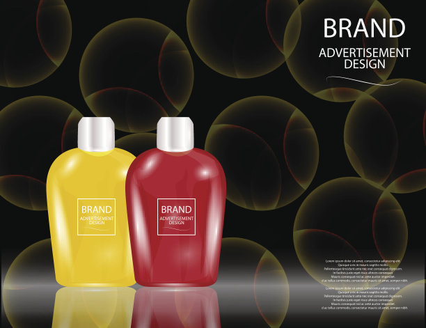 迷人的头发和皮肤护理产品包装上闪闪发光的效果背景。图片下载