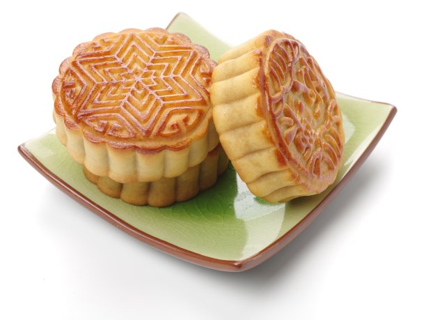 中秋月饼白背景图片下载