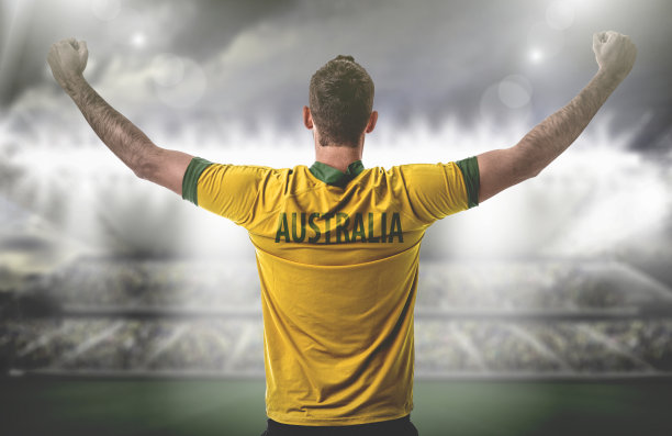 身穿制服庆祝的澳大利亚球迷/运动员素材图片