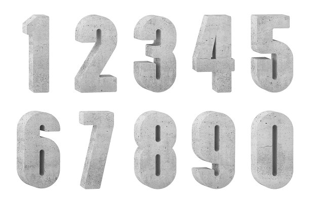 混凝土数字素材图片