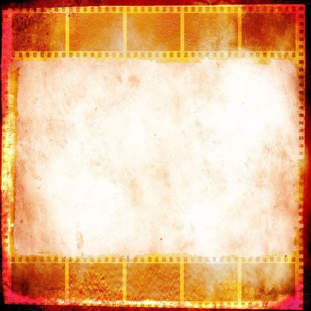 红黄相间的垃圾胶片。图片下载