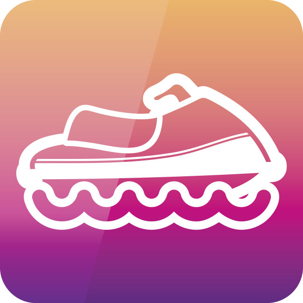 水上摩托轮廓图标。夏天。假期图片下载