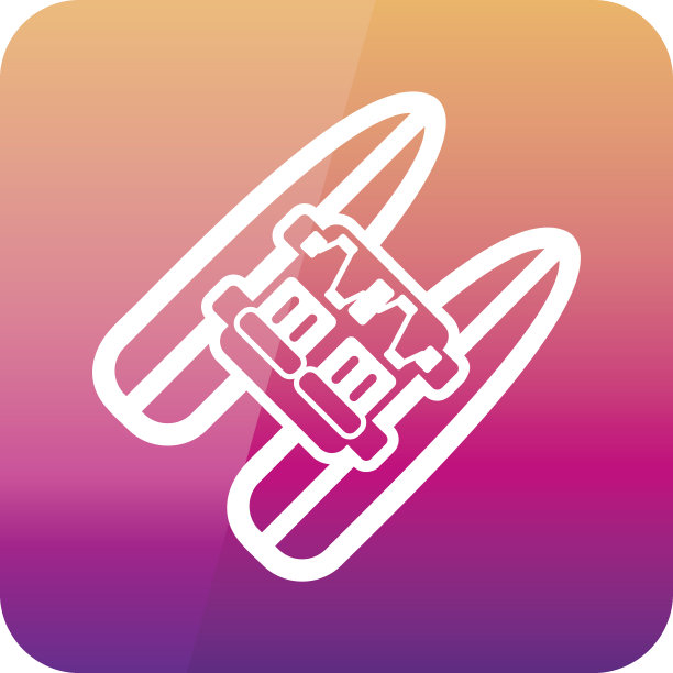 脚踏船海滩轮廓图标。夏天。假期图片下载