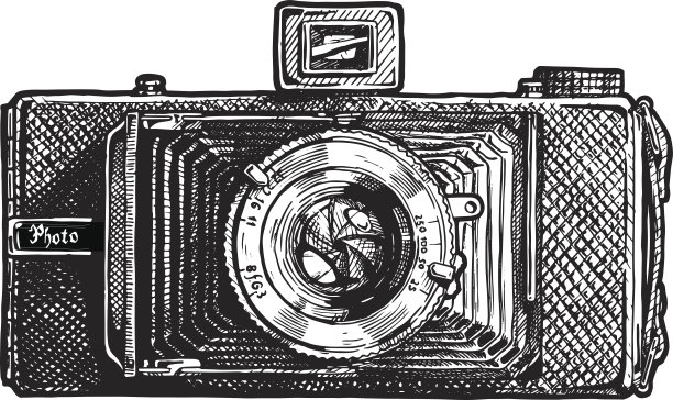 折叠相机插画图片下载