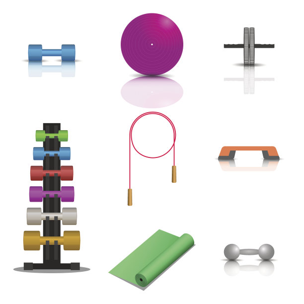 运动健身图标，矢量插图。图片下载