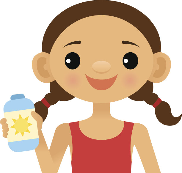 防晒霜的女孩图片下载