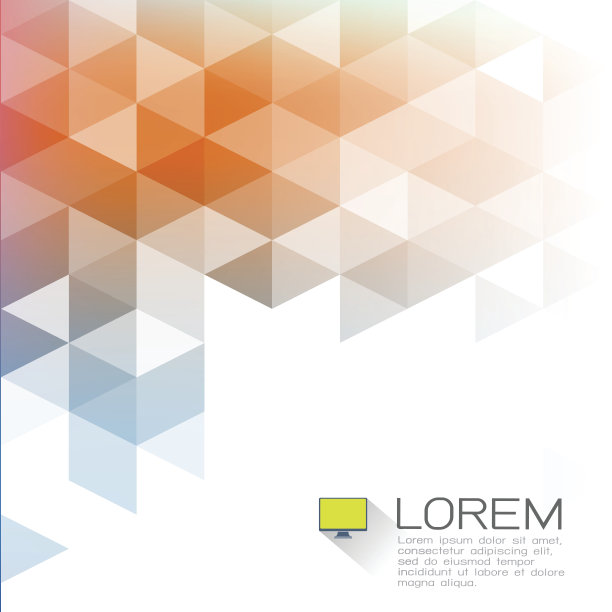 抽象的彩色三角形与空白重叠的文本。商业或技术演示的现代背景。矢量图图片下载