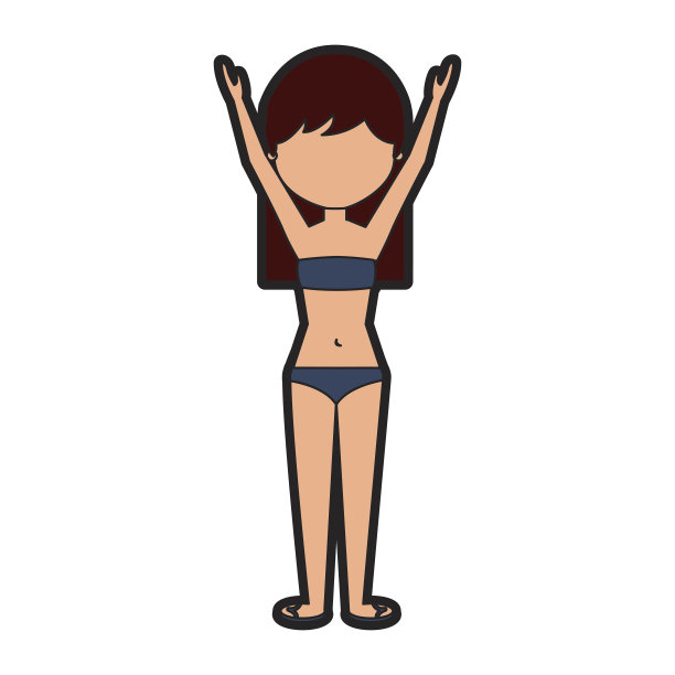 穿着夏装的年轻女子图片下载