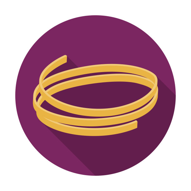 扁意面图标风格孤立在白色背景上。类型的意大利面符号股票矢量插图。图片下载