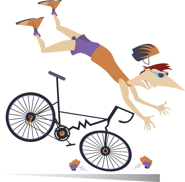 一个人从自行车上摔下来图片下载