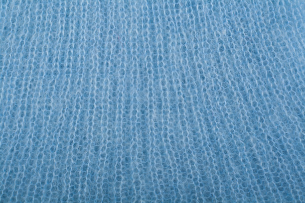 毛衣或围巾面料质地大，针织。针织针织物背景与浮雕图案。羊毛手工机，手工制作，蓝色图片下载