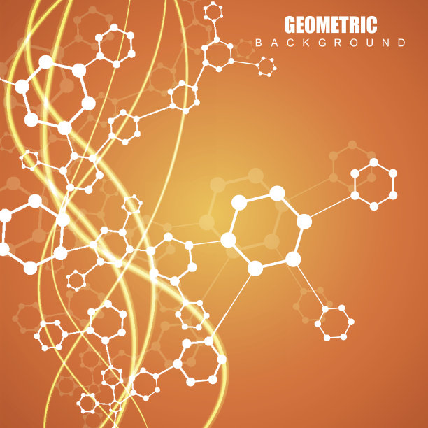 几何抽象背景与连接的线和点。科学的设计理念。矢量图图片下载