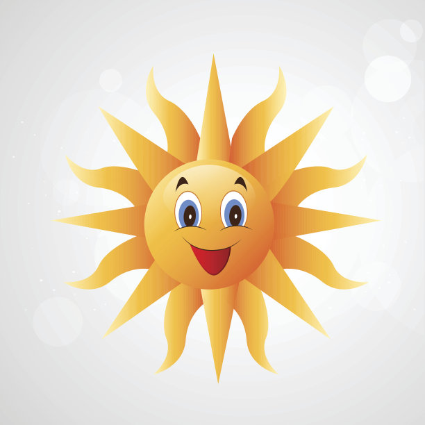 太阳为夏季背景的插图图片下载