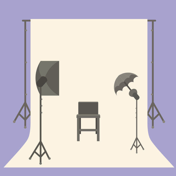 摄影工作室矢量图标图片下载