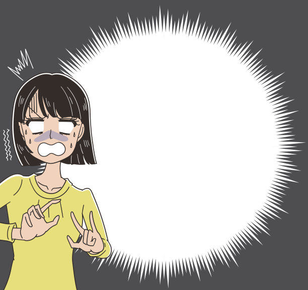 女人感到震惊。像爆炸一样的气泡图片下载