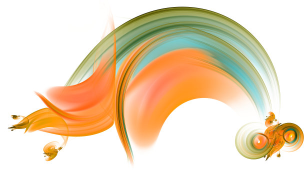 彩色抽象分形插画图片下载