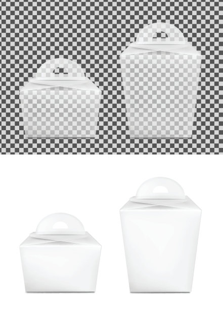 透明逼真的塑料包装与处理糖果和礼品图片下载