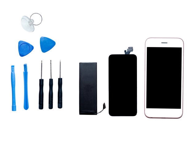 用于维修孤立在白色背景上的智能手机的工具(工具)图片下载