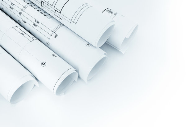 白色背景上的建筑房屋平面图图片下载