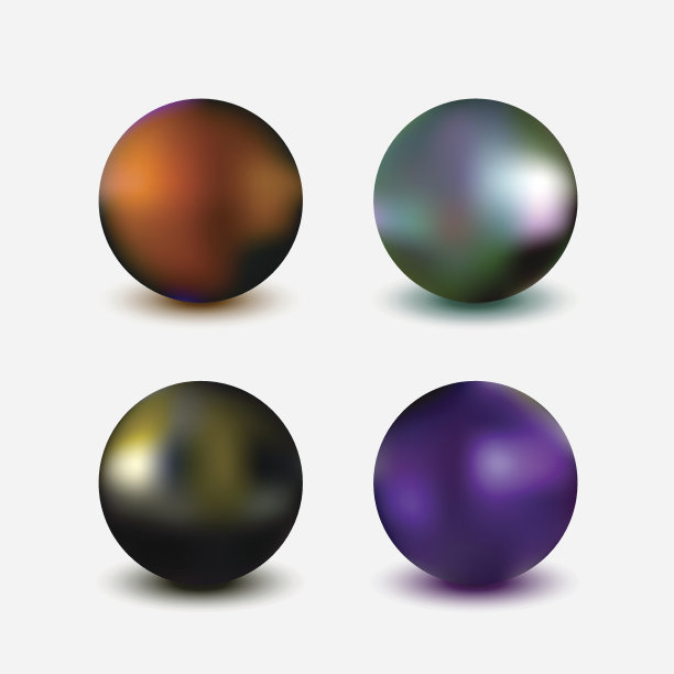 金属球，现实的矢量插图图片下载