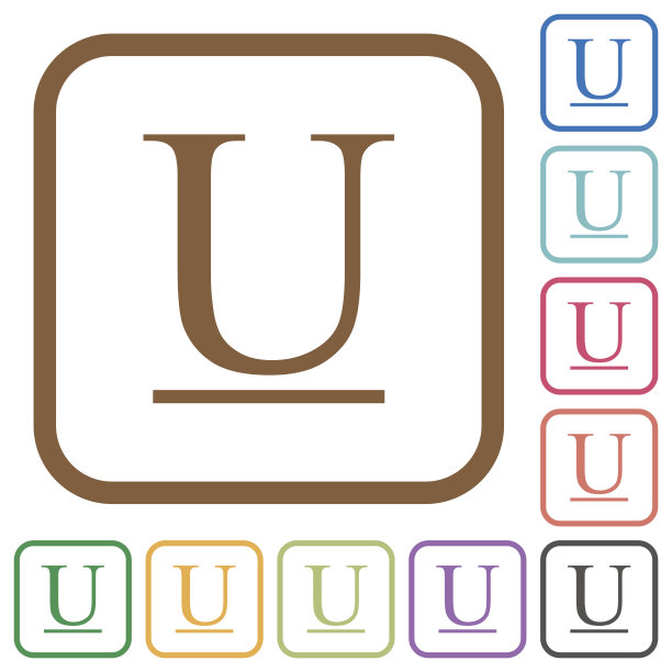 带下划线的字体类型简单图标图片下载