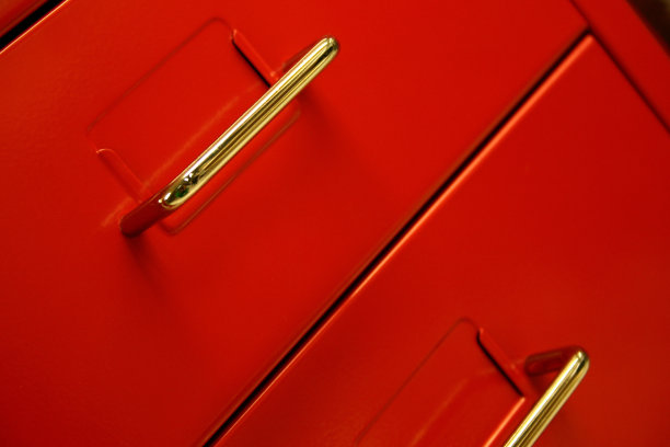 办公存储红色金属柜抽屉图片下载