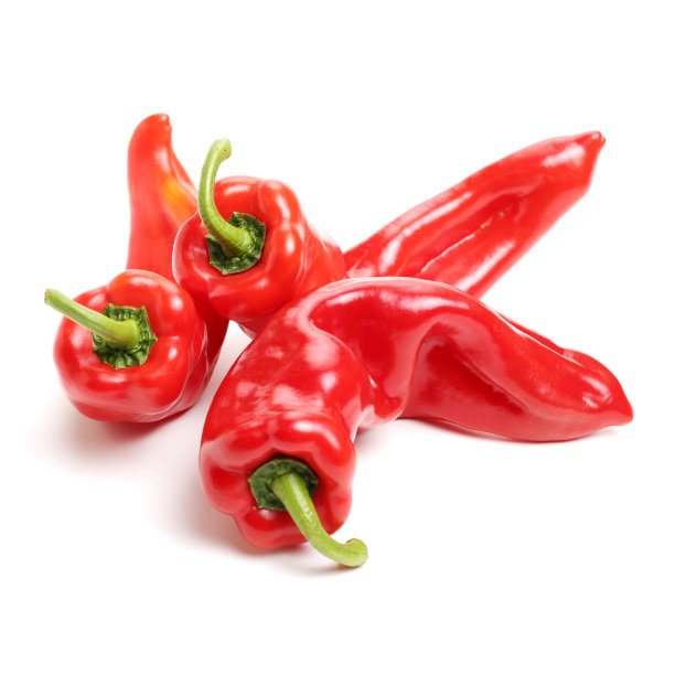 红辣椒孤立在白色背景上素材图片
