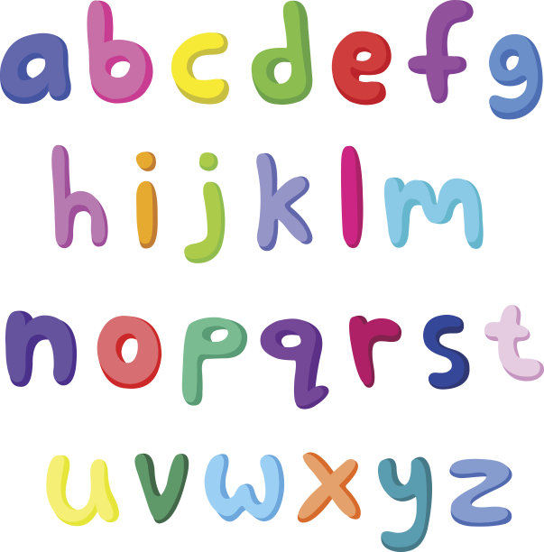 五颜六色的小字母图片下载