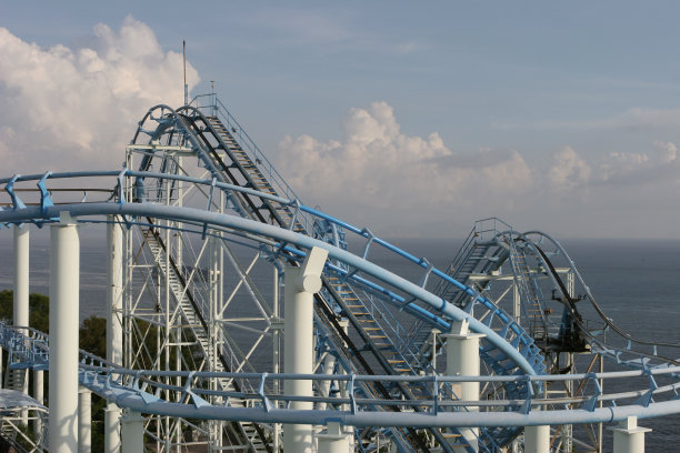 香港面向太平洋的过山车图片下载