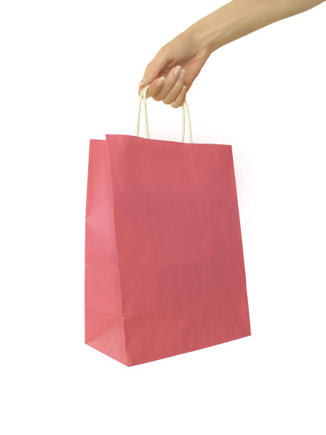 粉红色的购物袋图片下载