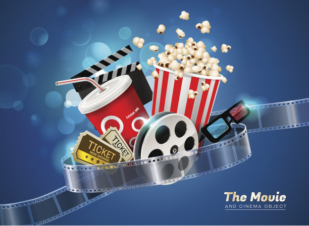 电影院电影院对象上闪闪发光的灯光背景图片下载