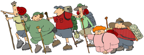 群徒步旅行者图片下载