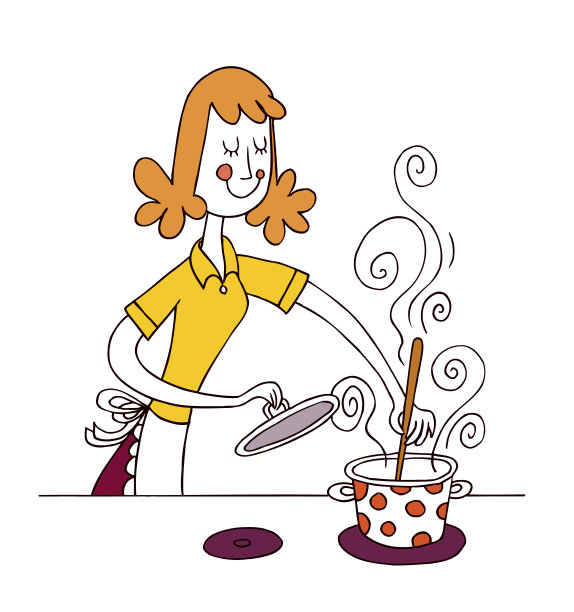 女人做饭图片下载