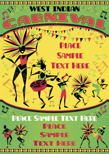 西印度狂欢节肖像海报图片下载