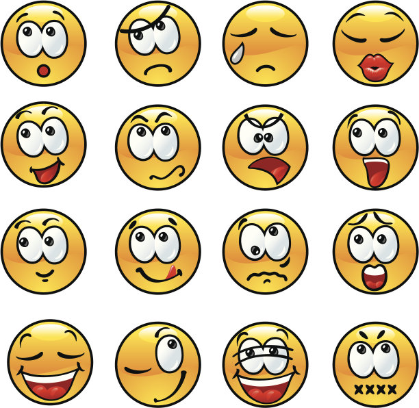 一套16个笑脸符号图片下载