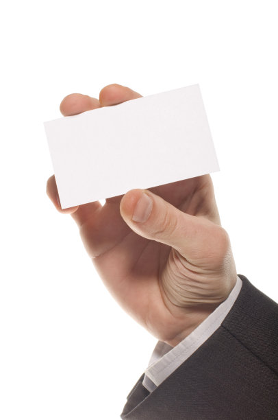 手里拿着一张空名片图片下载