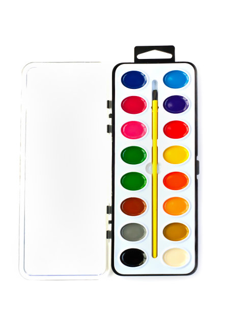 水彩颜料盒图片下载