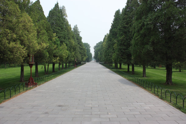 林荫小径，天坛，中国北京图片下载