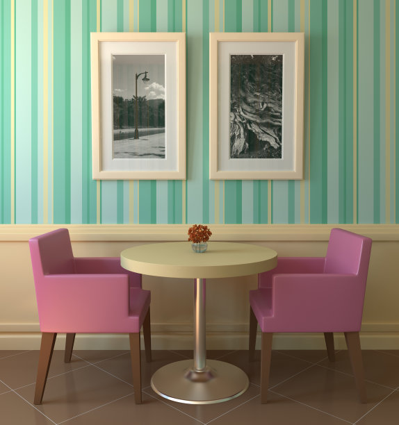 现代色彩咖啡屋图片下载