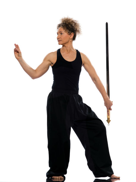 女子剑太极拳太极拳姿势图片下载